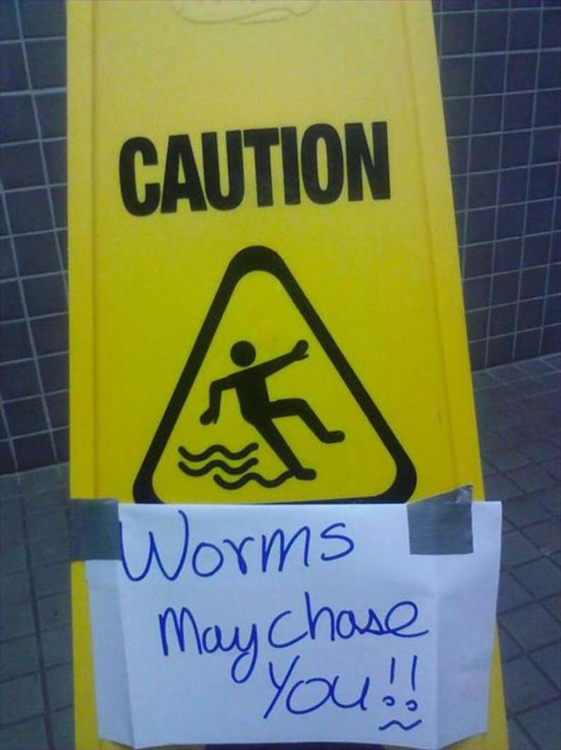 caution, worms