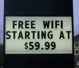 not free wifi